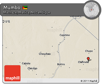 Shaded Relief 3D Map of Mumbo