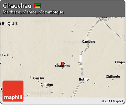 Shaded Relief 3D Map of Chauchau