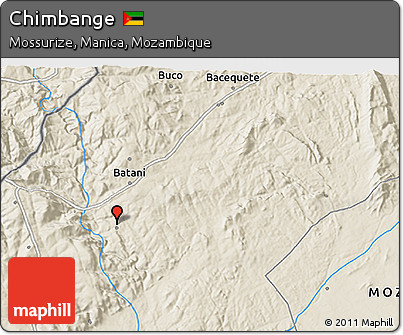 Shaded Relief 3D Map of Chimbange