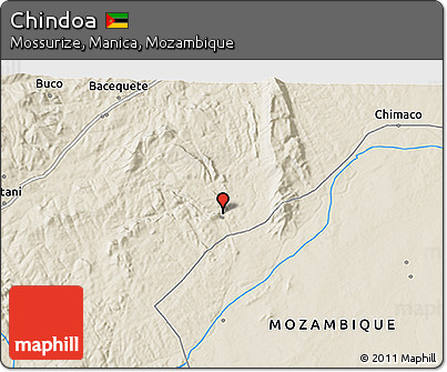 Shaded Relief 3D Map of Chindoa