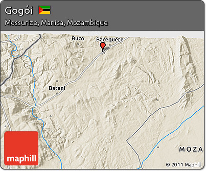 Shaded Relief 3D Map of Gogói