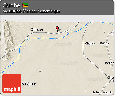 Shaded Relief 3D Map of Gunhe