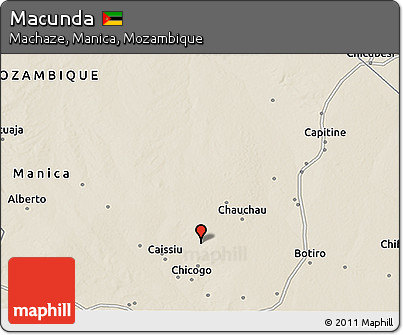 Shaded Relief 3D Map of Macunda