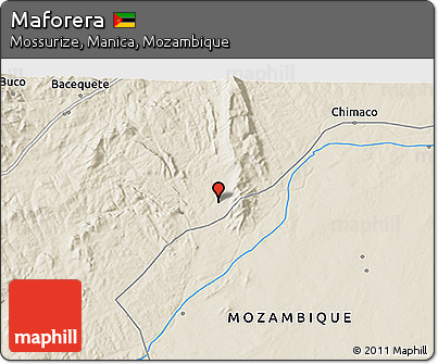 Shaded Relief 3D Map of Maforera