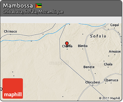 Shaded Relief 3D Map of Mambossa