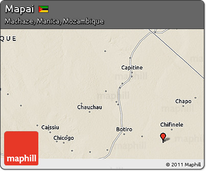 Shaded Relief 3D Map of Mapai