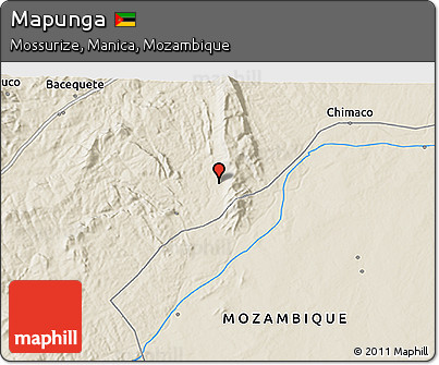 Shaded Relief 3D Map of Mapunga
