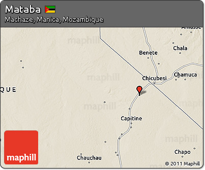 Shaded Relief 3D Map of Mataba