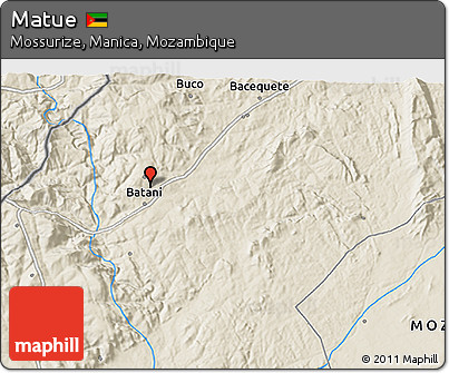 Shaded Relief 3D Map of Matue