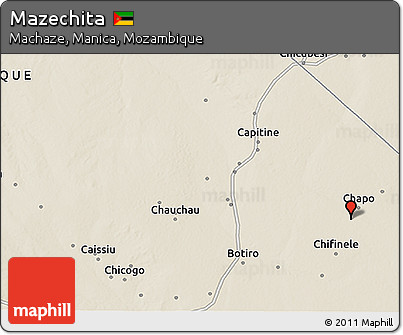 Shaded Relief 3D Map of Mazechita