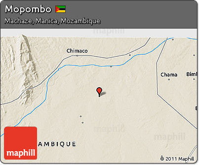 Shaded Relief 3D Map of Mopombo