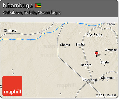 Shaded Relief 3D Map of Nhambuge