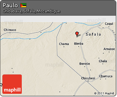 Shaded Relief 3D Map of Paulo