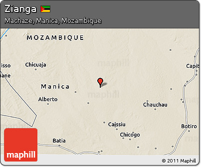 Shaded Relief 3D Map of Zianga