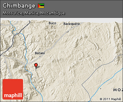 Shaded Relief 3D Map of Chimbange