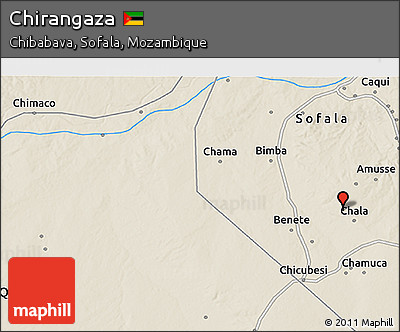 Shaded Relief 3D Map of Chirangaza
