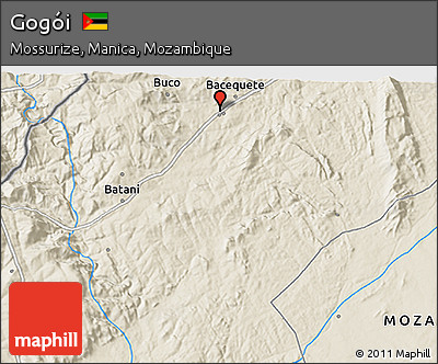 Shaded Relief 3D Map of Gogói