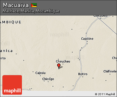 Shaded Relief 3D Map of Macuaiva