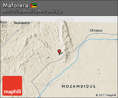 Shaded Relief 3D Map of Maforera