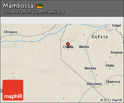 Shaded Relief 3D Map of Mambossa