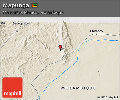 Shaded Relief 3D Map of Mapunga