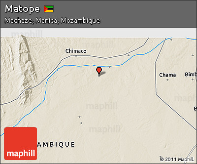 Shaded Relief 3D Map of Matope