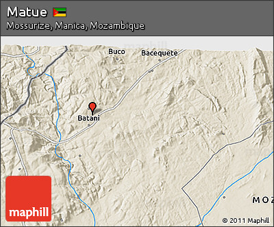 Shaded Relief 3D Map of Matue
