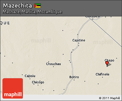Shaded Relief 3D Map of Mazechita