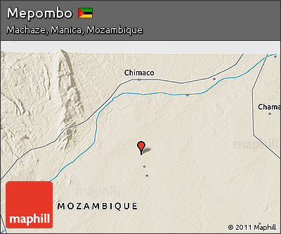 Shaded Relief 3D Map of Mepombo