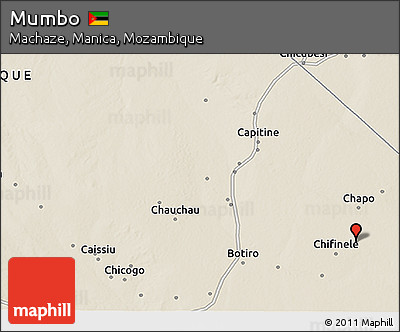 Shaded Relief 3D Map of Mumbo
