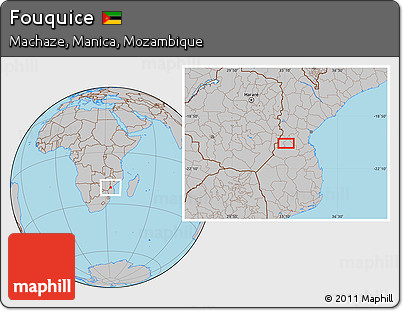 Gray Location Map of Fouquice