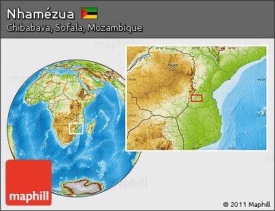 Physical Location Map of Nhamézua