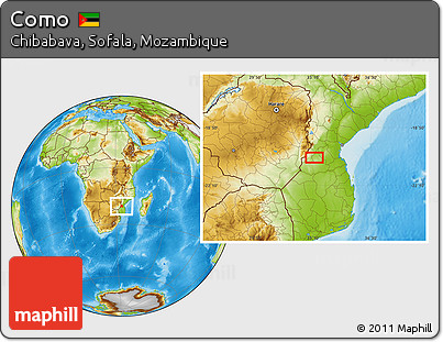 Physical Location Map of Como