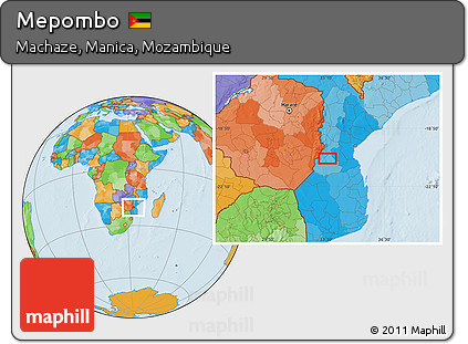 Political Location Map of Mepombo