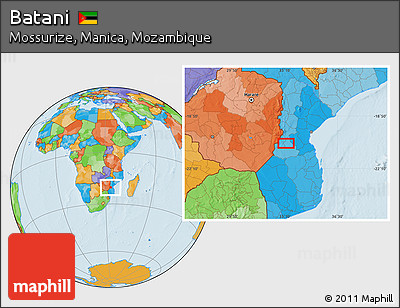 Political Location Map of Batani