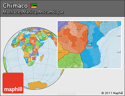 Political Location Map of Chimaco
