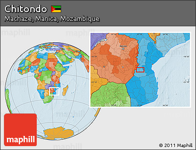 Political Location Map of Chitondo