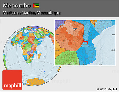 Political Location Map of Mepombo