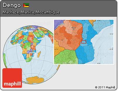 Political Location Map of Dengo