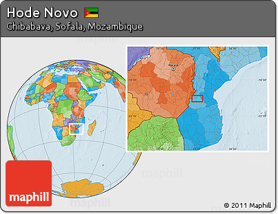 Political Location Map of Hode Novo