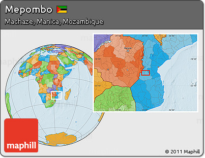 Political Location Map of Mepombo