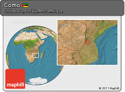 Satellite Location Map of Como