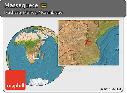 Satellite Location Map of Massequece