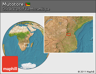 Satellite Location Map of Mutotore