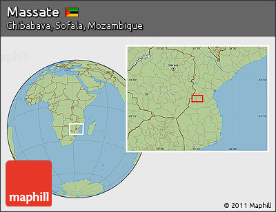 Savanna Style Location Map of Massate