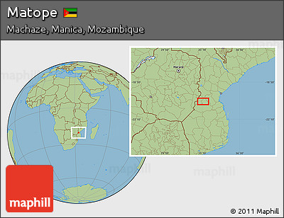 Savanna Style Location Map of Matope
