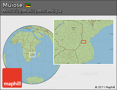 Savanna Style Location Map of Muiose
