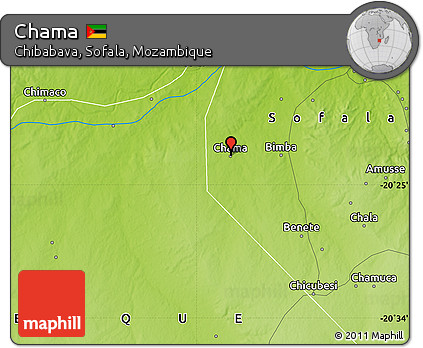 Physical Map of Chama