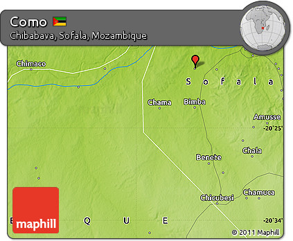 Physical Map of Como