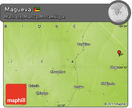 Physical Map of Magueva